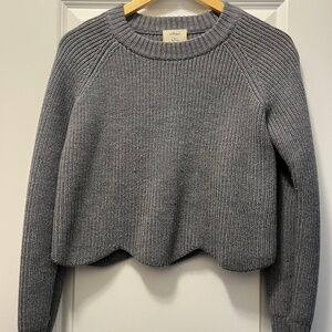 Aritzia Wilfred Gray Merino Wool SARDOU Sweater Sz medium